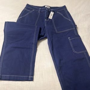 Garage Blue and White Carpenter Pant